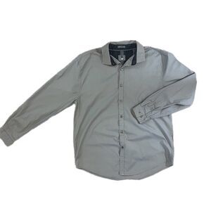 B Lux by Bruno Grey Button Up Long Sleeve Shirt. Size L. Great Condition!